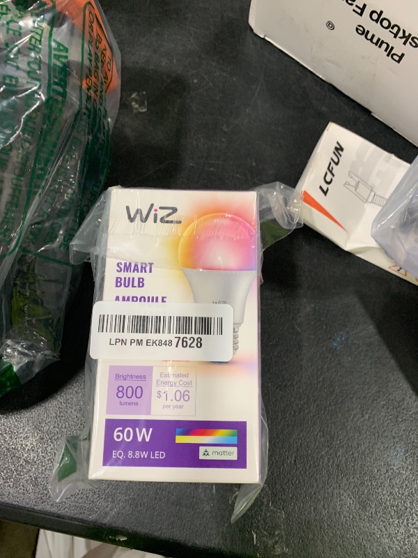Photo 1 of WiZ LED Smart Light Bulbs, Sunset to Sunrise Automation + Motion Detection + Control with Voice or App, Full Color A19 60W 800LM E26 Indoor, Matter Compatible - 1 Pack