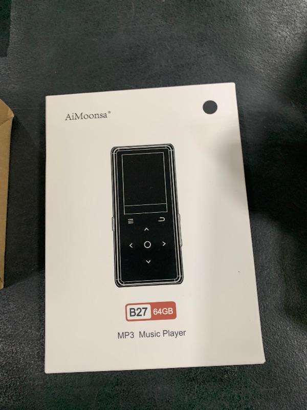 Photo 1 of 64GB MP3 Player with Bluetooth 5.2, AiMoonsa Music Player with Built-in HD Speaker, FM Radio, Voice Recorder, HiFi Sound, E-Book, Earphones Included