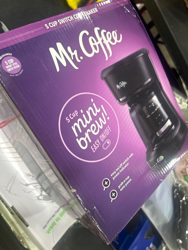 Photo 1 of Mr. Coffee® 5-Cup Mini Brew Switch Coffee Maker, Black