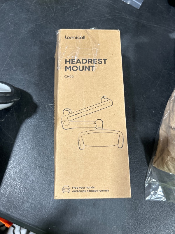 Photo 1 of Lamicall Car Headrest Tablet Holder - [3 in 1 Extension Arm] Adjustable Tablet Car Mount for Back Seat, Road Trip Essentials for Kids, for 4.7-11" Device Like iPad Pro, Air, Mini, Galaxy, Fire, Black