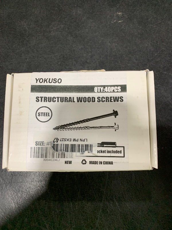 Photo 1 of #14 x 4 Wood Structural Screws 50 Pack Hex Head Lag Screws, Rust Resistant Timber Screws for Timber/Log/Landscaping Wood (Black)
