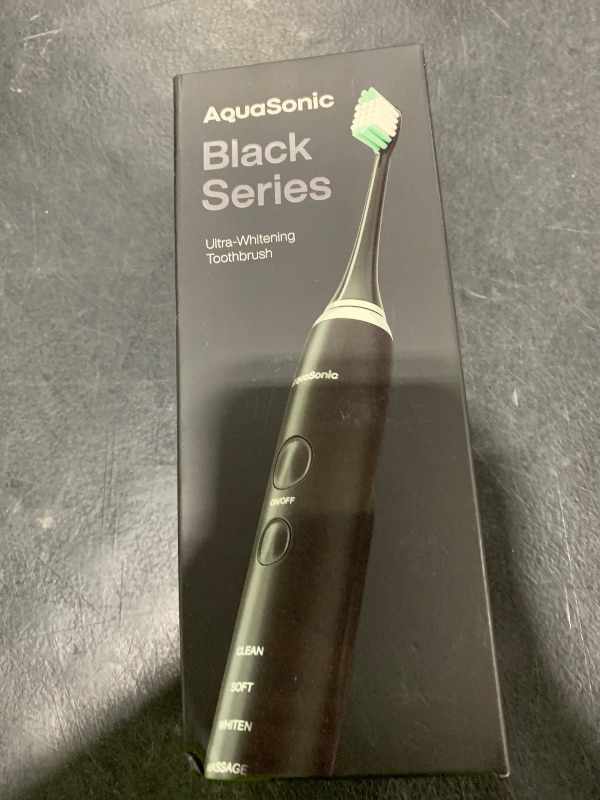 Photo 1 of Aquasonic Black Series Ultra Whitening Toothbrush – ADA Accepted Electric Toothbrush- 8 Brush Heads & Travel Case – 40,000 VPM Electric Motor & Wireless Charging - 4 Modes w Smart Timer