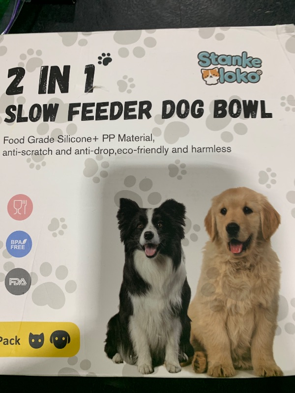 Photo 1 of Stankeloko Slow Feeder Dog Bowls Insert, Anti-Choking Puzzle Dog Food Bowls,2-in-1 Puppy Slow Feeder Bowl for Fast Eater, Dog Dishes to Slow Down Eating(Green)