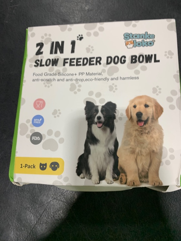 Photo 1 of Stankeloko Slow Feeder Dog Bowls Insert, Anti-Choking Puzzle Dog Food Bowls,2-in-1 Puppy Slow Feeder Bowl for Fast Eater, Dog Dishes to Slow Down Eating(Green)