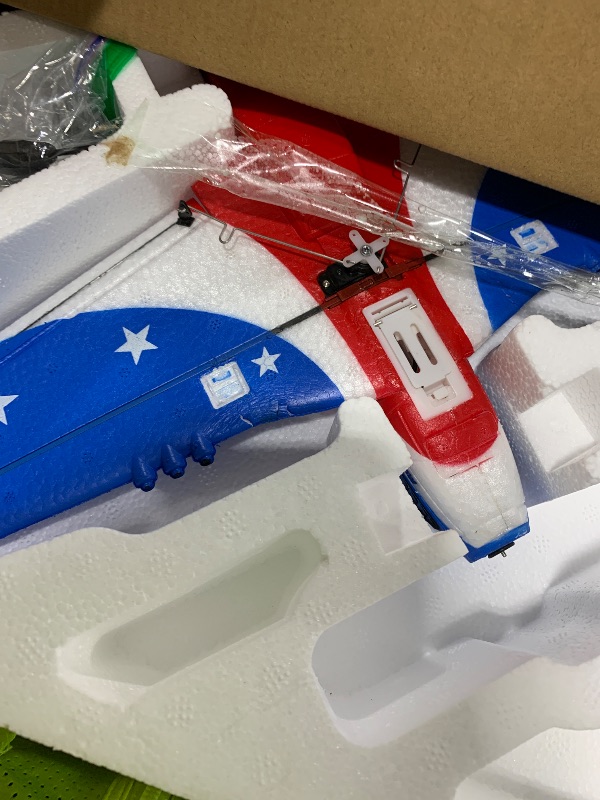 Photo 1 of VOLANTEXRC RC Plane, 4 Channel Remote Control Airplane P51d Mustang with Gyros, Aileron, Aerobatics, 3 Modes to Flys for Adults, Boys & Beginners (Multi Color)