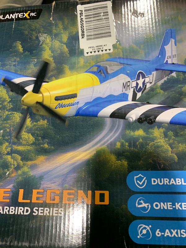 Photo 1 of VOLANTEXRC RC Plane, 4 Channel Remote Control Airplane P51d Mustang with Gyros, Aileron, Aerobatics, 3 Modes to Flys for Adults, Boys & Beginners (Multi Color)