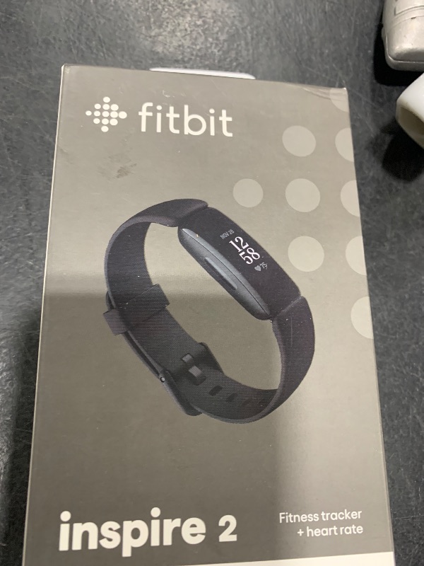 Photo 1 of Fitbit Inspire 2 Health & Fitness Tracker with a Free 1-Year Fitbit Premium Trial, 24/7 Heart Rate, Black/Black, One Size (S & L Bands Included)