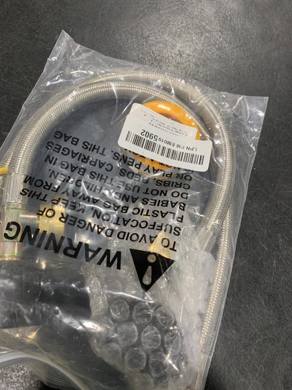 Photo 1 of 1675kit48 Safety System Kit,48" Mobile Gas Hose Connector Kit with Full Port 3/4 Quick Disconnect,3/4 Gas Flex Line,Elbows Gas Valve and Restraining Device for Commercial Kitchen Equipment Etc.