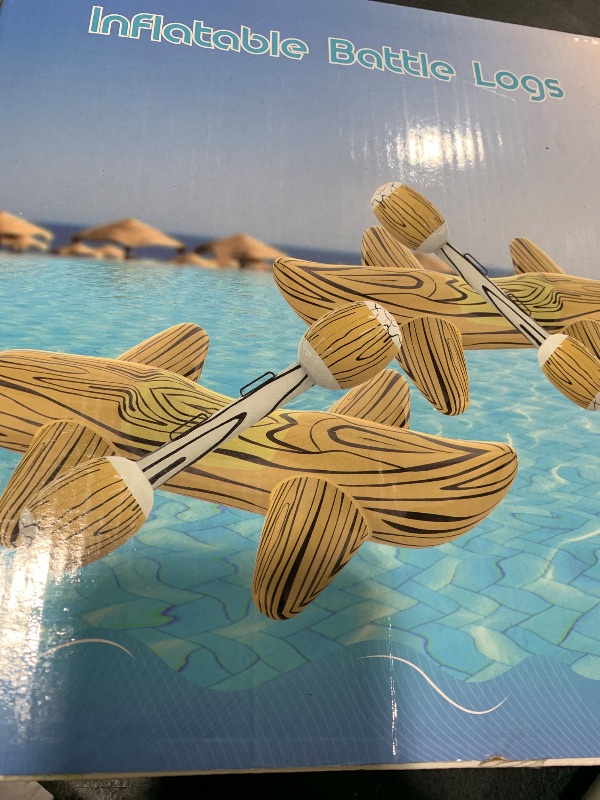 Photo 1 of [2025 New Version Patented] 4Pcs Pool Floats Inflatable Raft Pool Toys for Kids Ages 6-8-12, Battle Log Rafts Water Toys Kids, Swimming Pool Game Pool Party Outdoor for Family (Style-001)