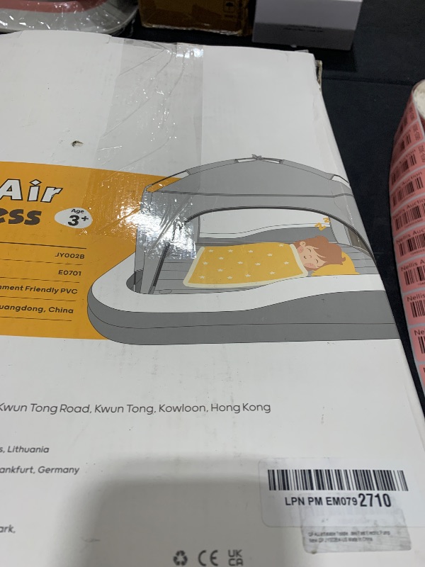 Photo 1 of QPAU Inflatable Toddler Travel Bed with Tent, Baby Crib Tent, Portable Kids Air Mattress with Safety Bumpers, Ideal for Home, Grandma's, Camping, Traveling -Includes Fast Electric Pump