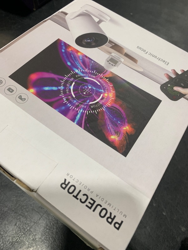 Photo 1 of Electric Focus - Projector 4K Support, Mini Projector with Wifi6 and Bluetooth, HY300pro Upgrade Enhanced Version Smart Proyector, 5w Speaker, Electric Focus, Auto Keystone Correction, 35"-130" Screen
