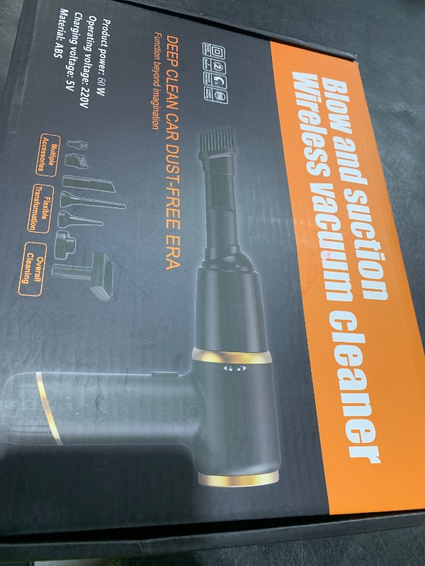 Photo 1 of OMO Handheld Vacuum Cleaner 15000PA Car Vacuum, 6 in 1 Portable Cordless Vacuum Cleaner Set, USB Rechargeable. Black