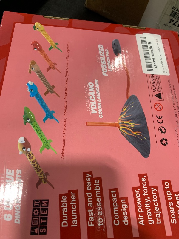 Photo 1 of Dinosaur Toy Rocket Launcher for Kids - Toys for Kids 3-5 5-7 4-6 - Outdoor Toys for Kid Ages 4-8 - 3 4 Year Old Boy Birthday Gift - Gifts for Boys Age 3 4 5 6 Years - Outside Toy for Toddlers