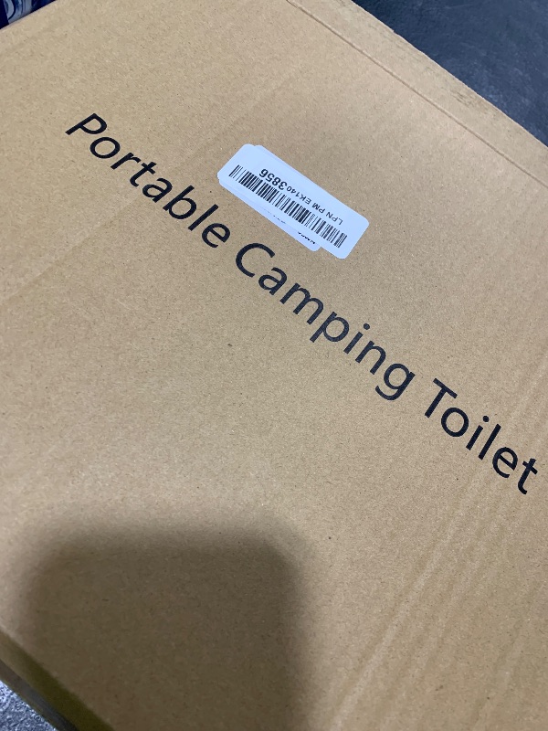 Photo 1 of Portable Camping Toilet, Folding Toilet for kids with Lid and Retractable Toilet Paper Holder, Waterproof Porta Potty with Carry Bag and Disposible Liners for Hiking, RV Travel, Road Trips, Green