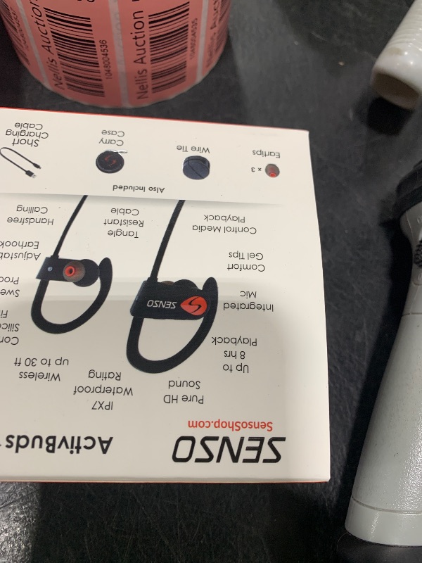 Photo 1 of Senso Bluetooth Headphones, Best Wireless Sports Earbuds w/Mic IPX7 Waterproof HD Stereo Sweatproof Earphones for Gym Running Workout Noise Cancelling Earphones Earbuds Noise Cancelling Headsets