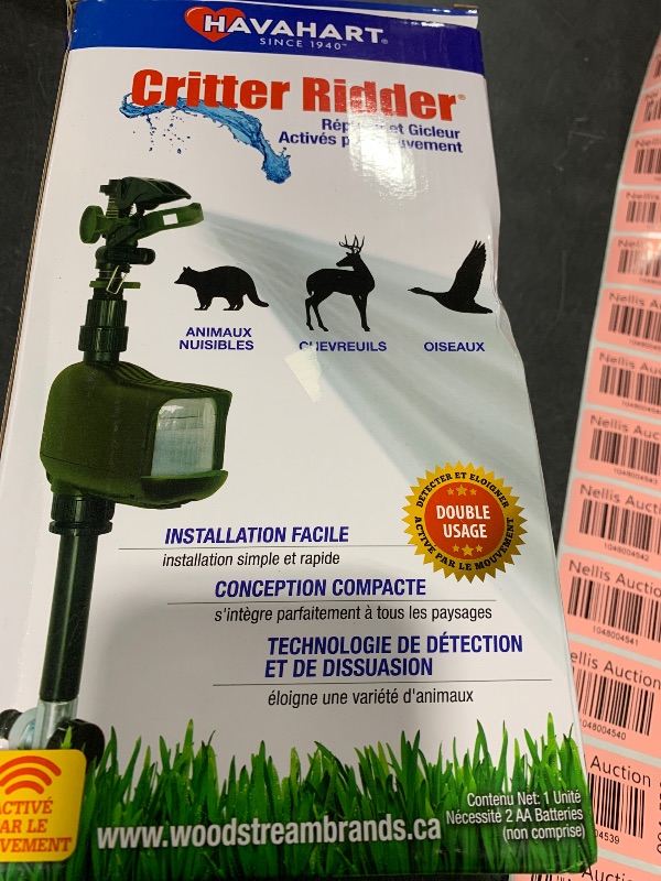 Photo 1 of Havahart 5277 Critter Ridder Motion Activated Animal Repellent and Sprinkler - Repel Cats, Dogs, Chipmunks, Groundhogs, Squirrels, Skunks, Deer, and More