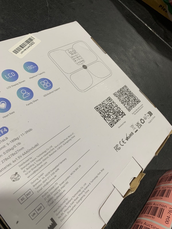 Photo 1 of Lepulse Body Fat Scale for Body Weight, 4.68” Large Display with Trend Smart Weight Scale with BMI, Body Fat, Muscle Mass, Heart Rate, Upgraded 20 Body Composition Scale with App, Bathroom Scale White