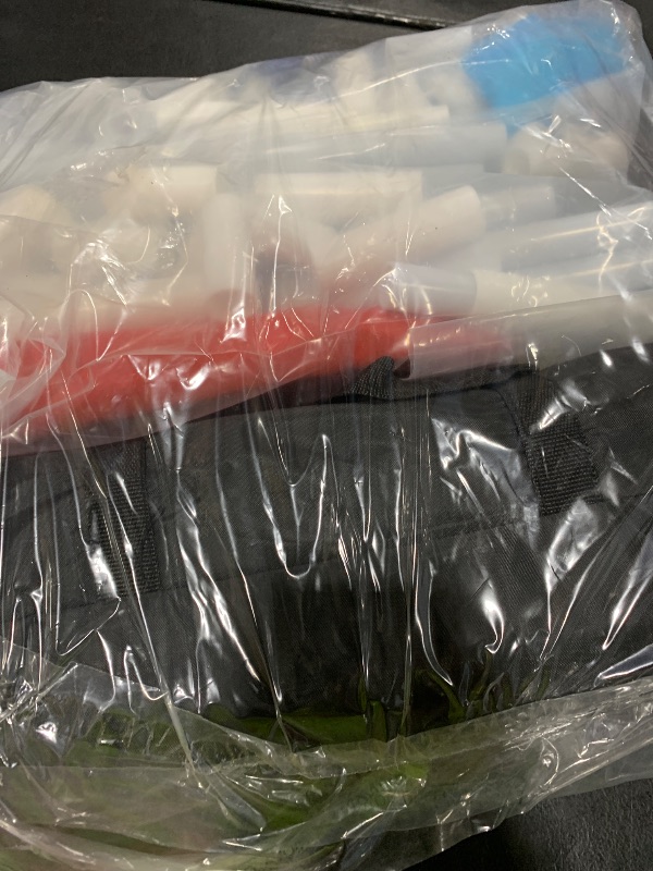 Photo 1 of VioraWhite Pool Cornhole Board Games Toys Set Floating Portable Cornhole Set with 2 PVC Framed Collapsible Cornhole Boards, 8 Pool Noodle, 8 Cornhole Bean Bags and Carrying Case Pool Cornhole Game