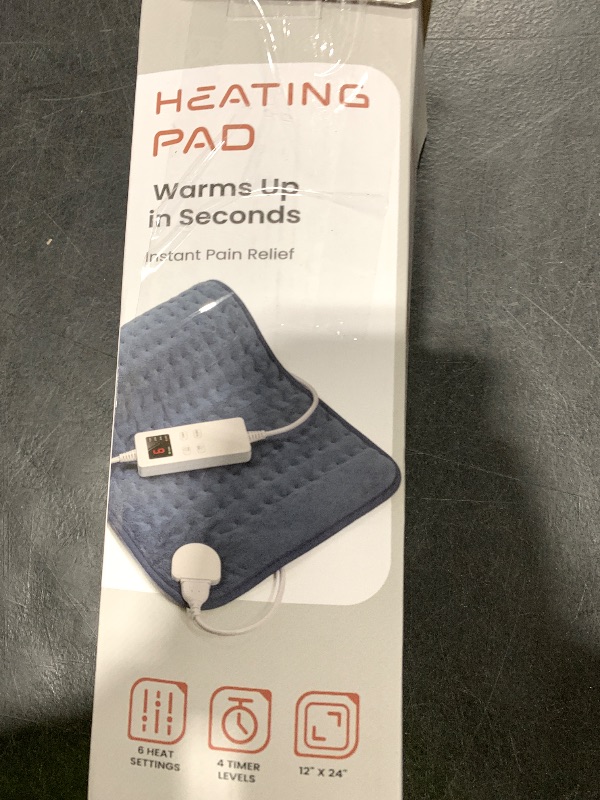 Photo 1 of Heating Pad for Back Pain Relief & Cramps, KOT Heating Pads with Auto Shut Off Large, 6 Heat Settings Electric Heated Pad, Gifts for Women, Gifts for Men, 12" x 24"