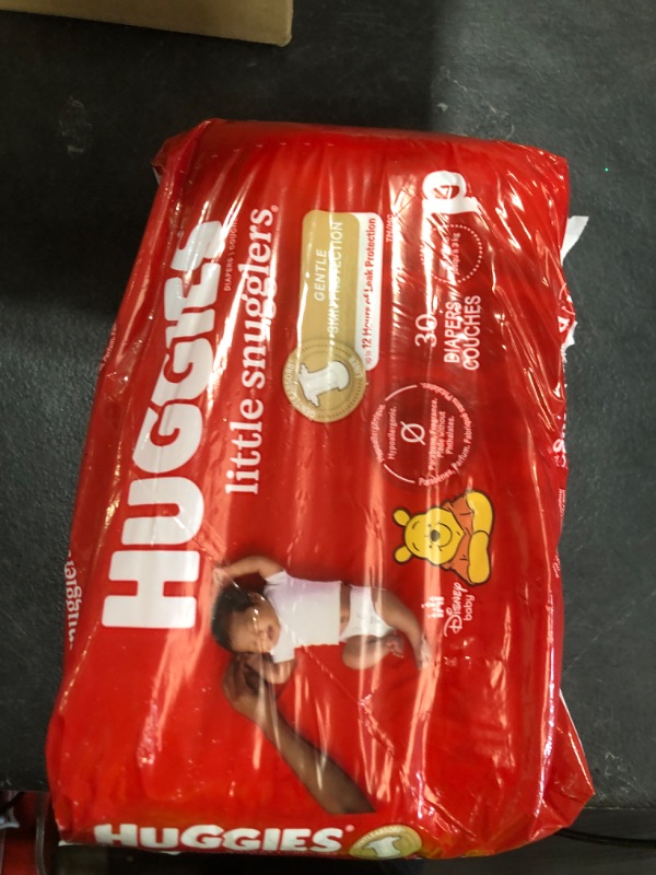 Photo 1 of Huggies Newborn Diapers, Little Snugglers Baby Diapers, Size Preemie (up to 6 lbs), 30 Count