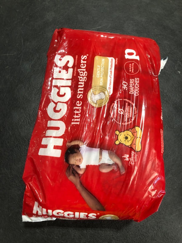 Photo 1 of Huggies Newborn Diapers, Little Snugglers Baby Diapers, Size Preemie (up to 6 lbs), 30 Count