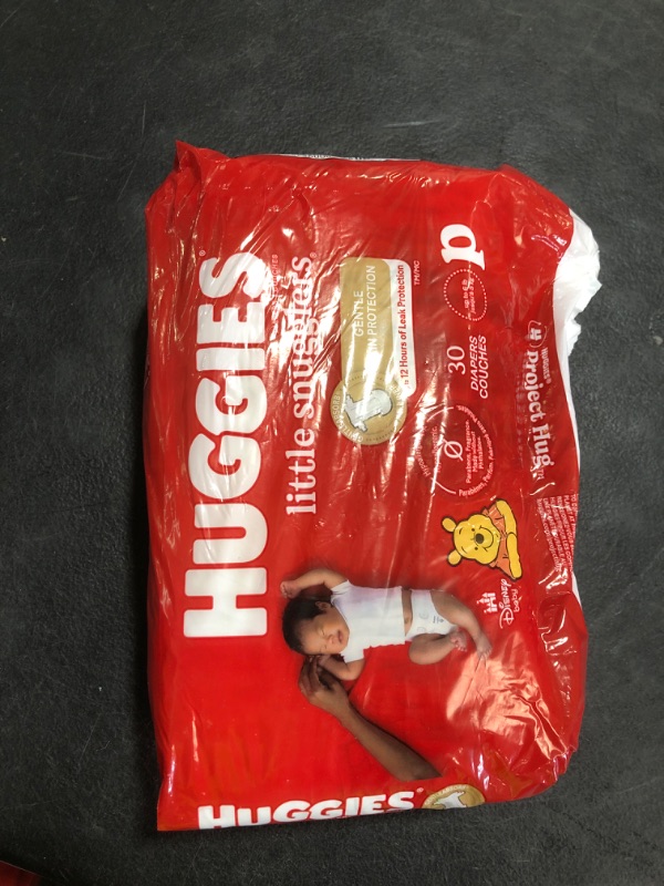 Photo 1 of Huggies Newborn Diapers, Little Snugglers Baby Diapers, Size Preemie (up to 6 lbs), 30 Count