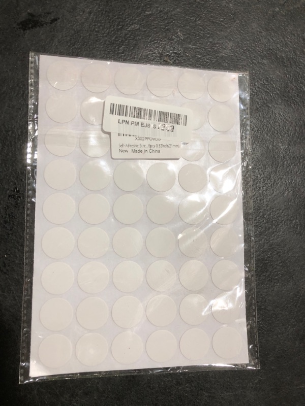 Photo 1 of Self-Adhesive Screw Hole Stickers, Self-Adhesive Screw Covers Caps Dust Proof Sticker for Wood Screw-White (21mm)
