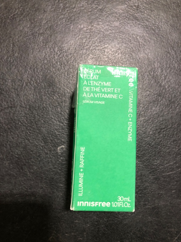 Photo 1 of innisfree Green Tea Enzyme Vitamin C Serum for Dark Spot Fading, Korean Face Serum for Glow and Radiance