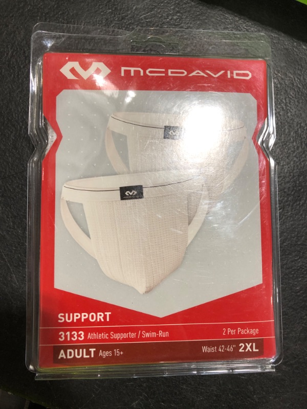 Photo 1 of McDavid Two Pack Swim Supporter, White, XX-Large