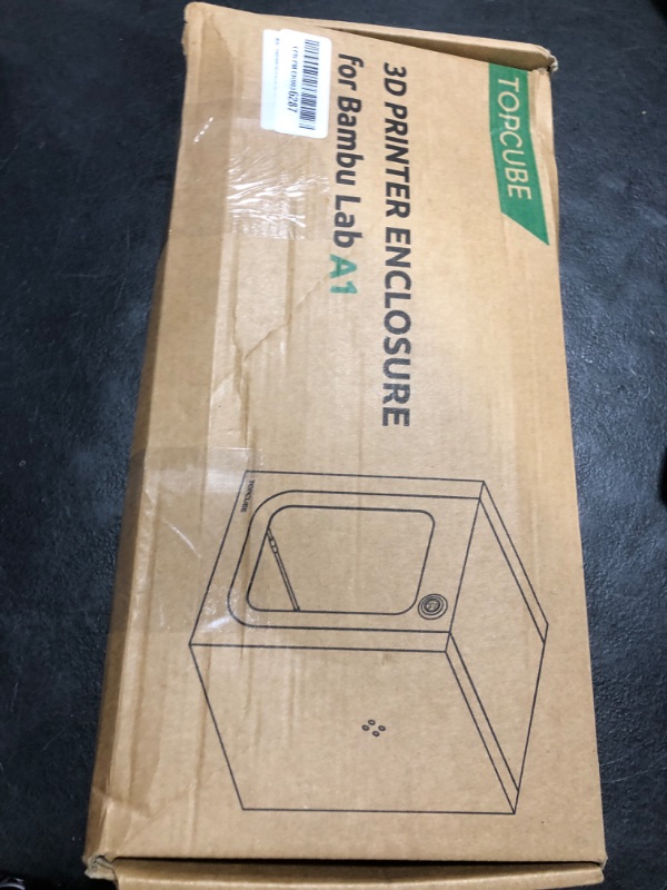 Photo 1 of TOPCUBE 3D Printer Enclosure for Bambu Lab A1, Large Size Enclosure with LED Light, Fireproof Waterproof Dustproof Noise Reduction Constant Temperature 3D Printer Cover, 550x600x670MM