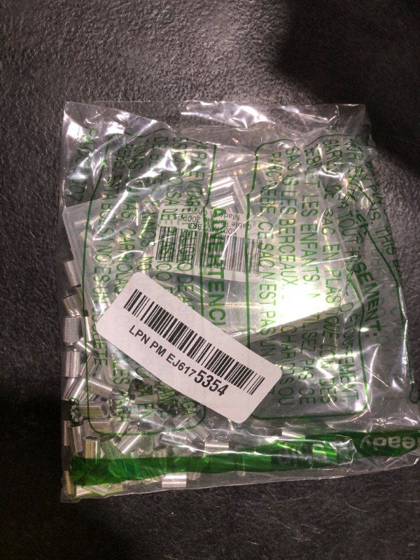 Photo 1 of 1/16" Aluminum Crimping Loop Sleeve 200PCS, Cable Ferrule Wire Rope Sleeves Loops Sleeve