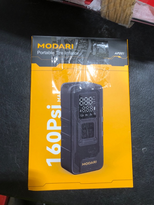 Photo 1 of MODARI Tire Inflator Portable Air Compressor - 4X Faster 160 PSI Portable Air Pump for Cars - Cordless Tire Inflators with Gauge - Portable Tire Inflator for Car, Pickup, Bike and More