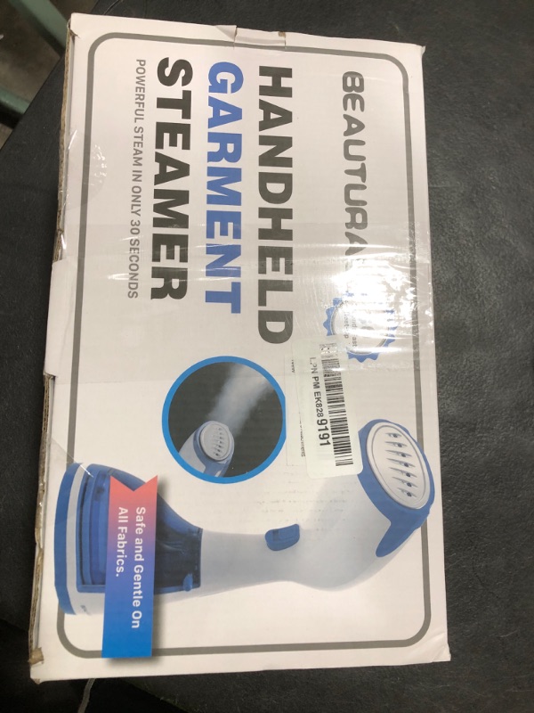 Photo 1 of BEAUTURAL Steamer for Clothes, Portable Handheld Garment Fabric Wrinkles Remover, 30-Second Fast Heat-up, Auto-Off, Large Detachable Water Tank