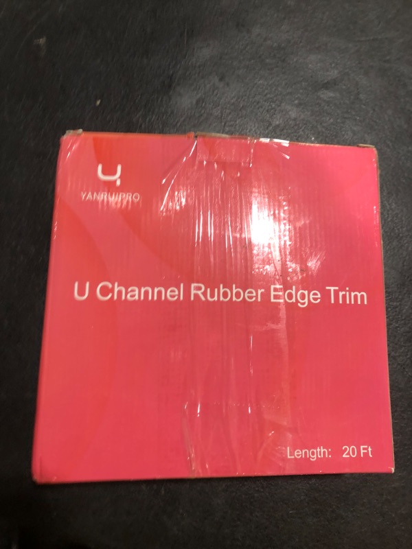 Photo 1 of Rubber Edge Trim, Flexible Self-Adhesive U Shaped Peel and Stick Edge Banding, 3/4"(19mm) Wide Size U Channel Edge Protector, Baby Proof Edge Guards for Cabinets, Plywood, Furniture, 20Ft, White