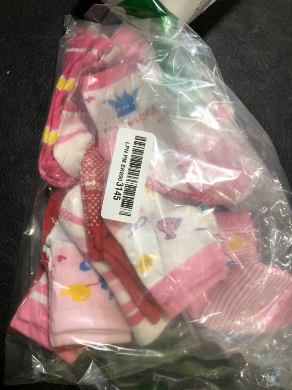 Photo 1 of HYCLES Toddler Girl Socks, Non-Slip Cartoon Crew Socks with Grips for Baby Girls Kids 6-12 Month 0-1T