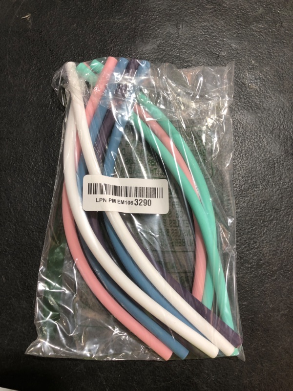 Photo 1 of 10 Reusable Silicone Drinking Straws + Cleaning Brush, 30oz - 20oz Tumblers Compatible, Dishwasher Safe, Extra Long Straw - Silicone Straws Reusable