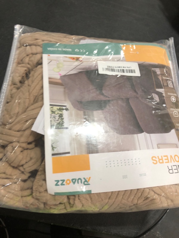 Photo 1 of Ruaozz Recliner Sofa Covers Recliner Chair Covers Couch Covers for Reclining Couches with Pockets Washable Furniture Protector with Elastic Bottom (2 Seater, Khaki)