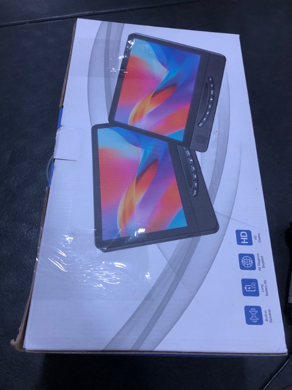 Photo 1 of 12.5" Dual Portable DVD Player for Car with 1080P HDMI Input, DESOBRY Car DVD Player Dual Screen Play A Same or Two Different Movies