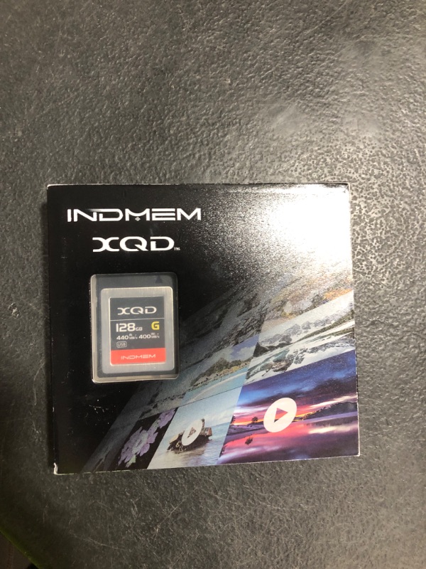 Photo 1 of INDMEM XQD 128GB Memory Cards, 5X Tough MLC XQD Flash Memory Cards High Speed G Series| Max Read 440MB/s, Max Write 400MB/s