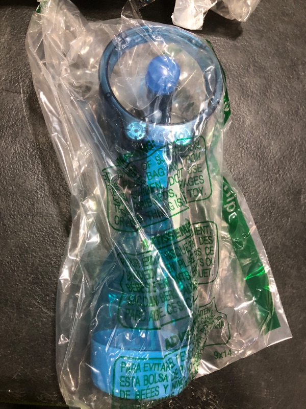 Photo 1 of O2COOL Deluxe Handheld Battery Powered Water Misting Fan (Light Blue)