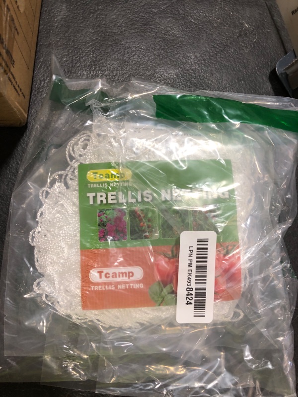 Photo 1 of Tcamp Heavy-Duty Polyester Plant Trellis Netting 5 x 15ft (1 Pack) (5 Ft X 15 Ft)