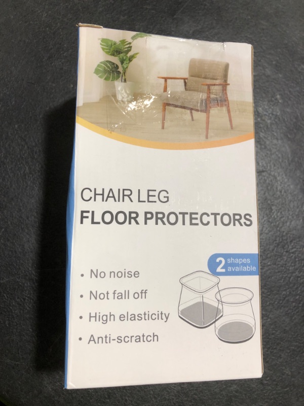 Photo 1 of 24 Pcs Chair Leg Floor Protectors for Hardwood Floors Silicone Covers to Protect Wood Tile Floors Felt Pads Furniture Leg Caps Non Slip Reduce Noise (Fit:1.3"-2")