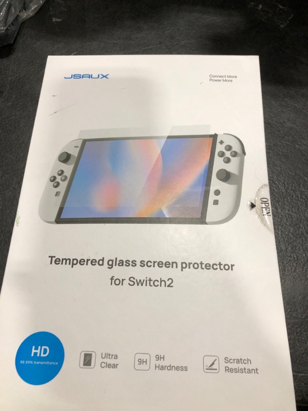 Photo 1 of JSAUX 3-Pack Tempered Glass Screen Protector for Nintendo Switch 2 (2025), Easy to Install with Guiding Frame Ultra HD Glass Protector 9H Hardness Scratch Resistant Accessories for Switch2