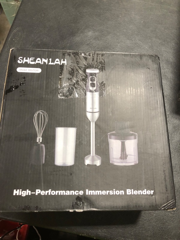 Photo 1 of 1000W Powerful Immersion Blender Handheld, 2025 New Update Hand Blender with 25-Speed and Heavy-Duty Copper Motor, 4 in 1 Hand Mixer with Chopper, Whisk, Beaker and Wand Silver