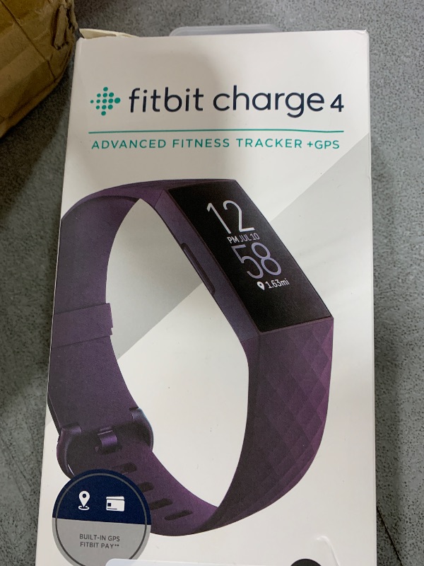 Photo 1 of Fitbit Charge 4 Fitness and Activity Tracker with Built-in GPS, Heart Rate, Sleep & Swim Tracking, Rosewood/Rosewood, One Size (S &L Bands Included)