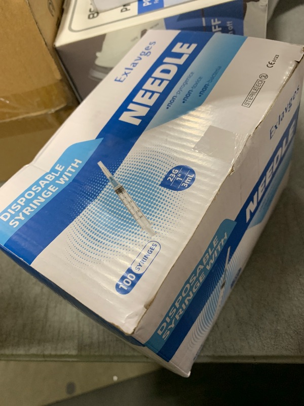 Photo 1 of 100 Pack Disposable 3ml/cc Lab Syringes with 23Ga 1 Inch Needle Luer Lock, Individually Sealed Packed