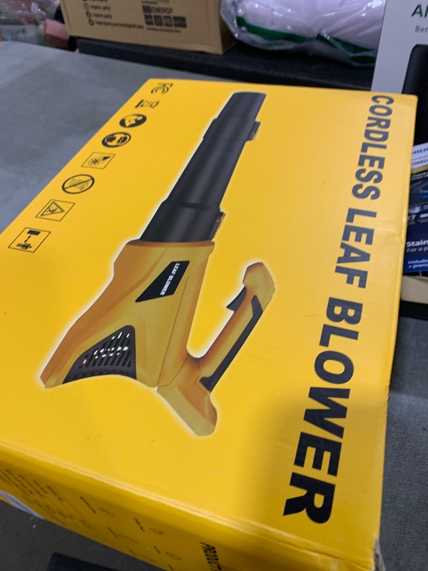 Photo 1 of Cordless Leaf Blower Compatible with Dewalt 20V Max Battery, 500CFM/150MPH Electric Leaf Blower Cordless, 5 Speed Modes, Battery Powered Blowers for Lawn Care, Yard (Bare Tool)