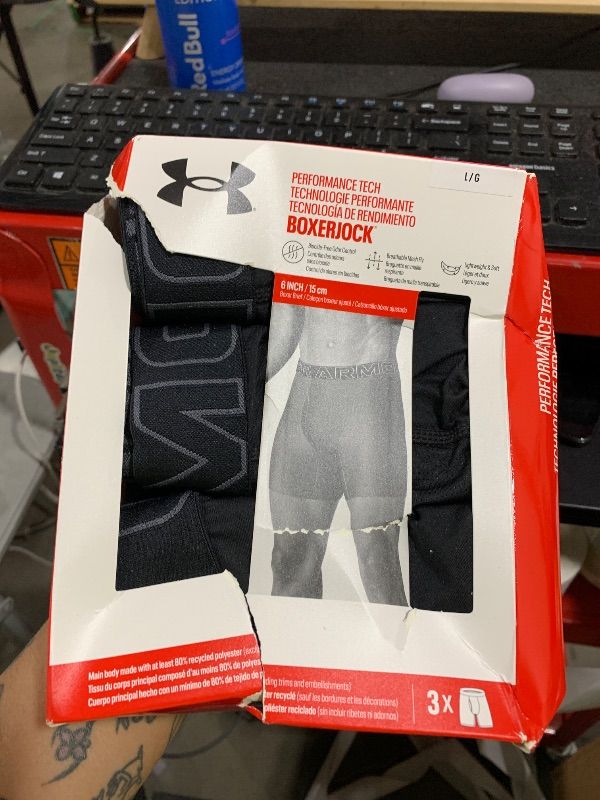 Photo 1 of Under Armour Men's Multi-Pack Standard Tech Boxer Brief, 6" Inseam, All-Day Comfort & Ultra-Soft L