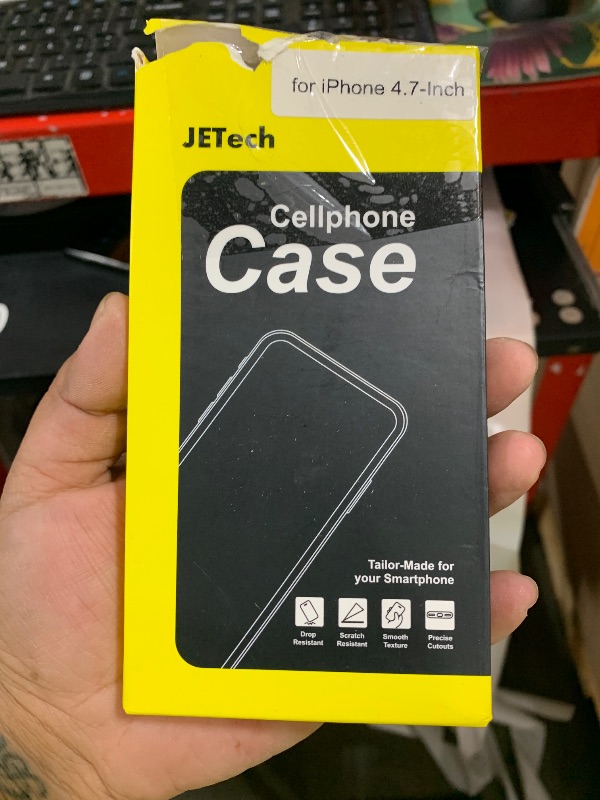 Photo 1 of JETech Case for iPhone SE 3/2 (2022/2020 Edition), iPhone 8 and iPhone 7, 4.7-Inch, Non-Yellowing Shockproof Phone Bumper Cover, Anti-Scratch Clear Back (Gray)