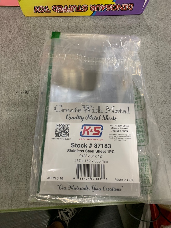 Photo 1 of K&S Sheet Metal Stock, Made in The USA,Stainless Steel/Silver